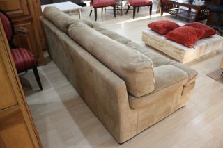 Vintage Roche Bobois Suede Sofa Post Modern Contemporary 4