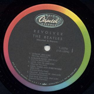 The Beatles 12 " Vinyl Lp " Revolver " Capitol T - 2576 Mono