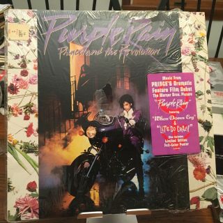 Prince & The Revolution Lp Purple Rain Press 1984 Ex/ Ex W/poster