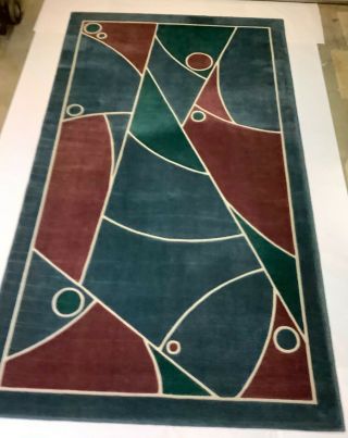 Vintage Designer Edward Fields Rug Carpet 100 Virgin Wool 1992 Cr 8’1” X 14’2”