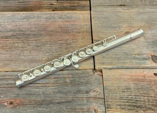 Vintage 1955 Wm.  S.  Haynes Commercial Model Flute Complete Overhaul Double Case 2