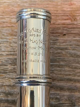 Vintage 1955 Wm.  S.  Haynes Commercial Model Flute Complete Overhaul Double Case 3