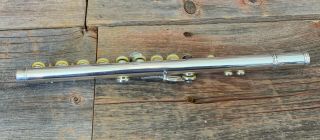 Vintage 1955 Wm.  S.  Haynes Commercial Model Flute Complete Overhaul Double Case 4