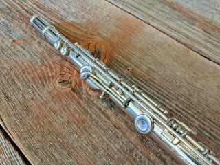 Vintage 1955 Wm.  S.  Haynes Commercial Model Flute Complete Overhaul Double Case 6