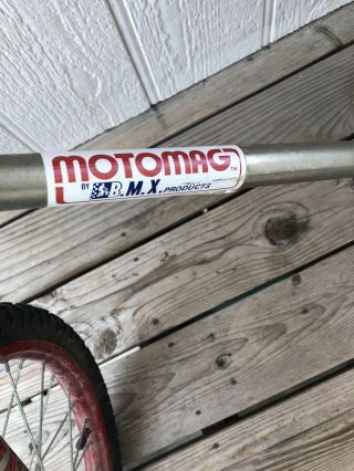 Vtg Mongoose BMX Red Line Motomag Red Maxy Crank 20” Bicycle Old School 3