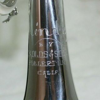 Vintage F.  E.  Olds Mendez Trumpet Silverplated Gold Wash Bell