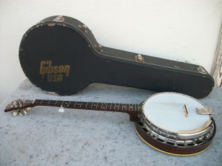 Vintage Gibson Rb - 100 Banjo 1957 Sunburst 5 String