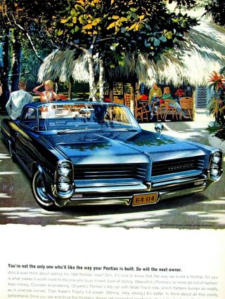 1964 Pontiac Bonneville Fitz & Van Art - Print A 8.  5 X 11 "