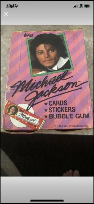 Box Of 1984 Michael Jackson Cards 36 Packs