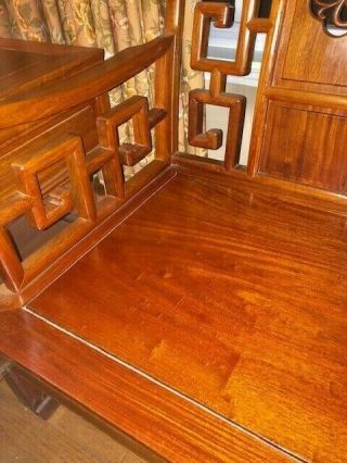 Vintage 1980 6 - Piece Chinese Rosewood Living Room Set Sofa 2 Chairs 3 Tables EUC 5
