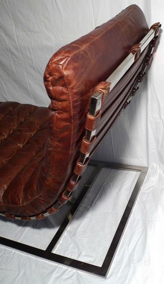 Restoration Hardware Oviedo Chaise - Vintage Cigar Leather 3