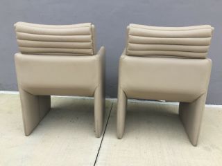 90s VINTAGE LEATHER HIGH END PREVIEW VLADIMIR KAGAN LEATHER CLUB CHAIRS 5