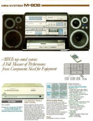 AIWA Vintage M - 808 Mini Component Stereo System 1980s restored & wonderful 2