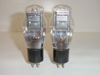 2 Vintage RCA Cunningham 2A3 Mono Plate Engraved Base Matched Amp Tube Pair 4