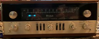 Vintage Mcintosh Mx110 Stereophonic Tube Tuner Preamplifier Walnut Wood Cabinet