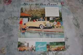 Vintage 1941 Plymouth Convertible Print Ad