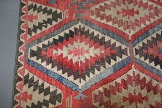 VINTAGE KILIM UPHOLSTERED BENCH OTTOMAN FOOTSTOOL CAN BE AS COFFEE TABLE 6