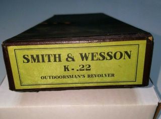Rare Vintage 1931 1st Year Smith & Wesson K -.  22 Outdoorsman Maroon Box