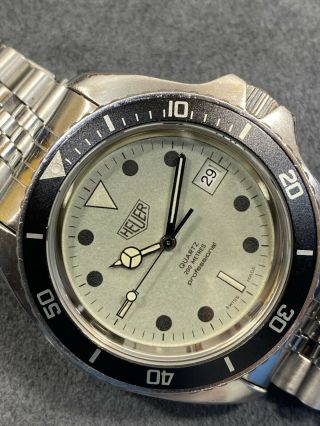 Vintage Tag Heuer 1000 980.  032 Jumbo Lume Submariner 844 Style Dive Watch