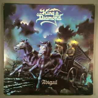 King Diamond " Abigail " 1987 Vinyl Lp Ultrasonic Cleaned Metal Og Inner Omens Vg,