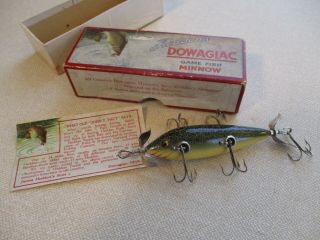 Gem Quality Early Fat Body Heddon 5 Hk Minnow In Correct Box With Paper