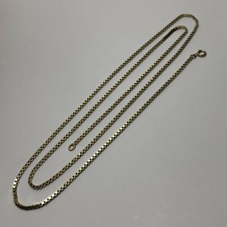Stunning Vintage 14k Solid Gold Box Chain 2mm Wide 31.  6” Long 18.  7grams 2