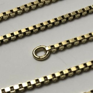 Stunning Vintage 14k Solid Gold Box Chain 2mm Wide 31.  6” Long 18.  7grams 3