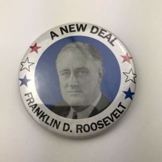 A Deal Franklin D Roosevelt Political Election Campaign Button Pin