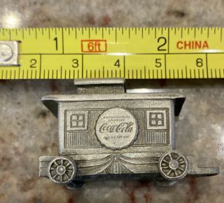 Coca - Cola Pewter Train Miniature Caboose Car Made In Usa
