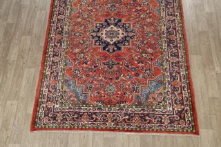 Vintage Floral Traditional Hand - knotted Area Rug RED Wool Oriental Carpet 7x9 5