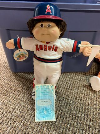 Vintage 1986 Angels Baseball Cabbage Patch Kid With Birth Certificate And Tags