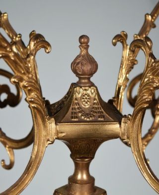 Ornate Vintage Brass & Onyx Marble Coat/Hat Rack Hall Tree/Stand 3