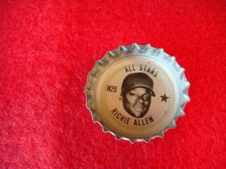 1967 - 1968 Coca - Cola Baseball Bottle Cap With Richie Allen