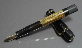 Pelikan 100,  Vintage,  Rare,  Honey Yellow Marbled Fountain Pen