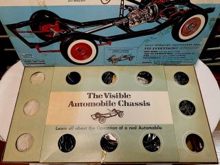 Vintage Renwal Visible Automobile Chassis Model Kit No.  813 Looks Complete RARE 2