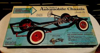 Vintage Renwal Visible Automobile Chassis Model Kit No.  813 Looks Complete RARE 4