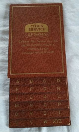 1950s - 60s Cities Service Dealership Address Book.  Augusta,  Kansas