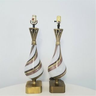 Vintage Murano Glass Table Lamps by Dino Martens. 2