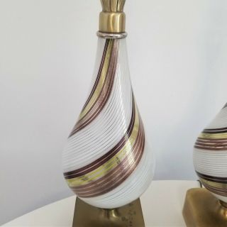 Vintage Murano Glass Table Lamps by Dino Martens. 4