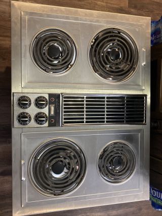 Jenn Air Downdraft Stainless Steel Electric Cooktop Vintage Retro C221