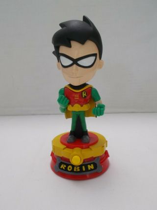 Dc Comics Teen Titans Robin Talking Bobblehead,  6 " Tall With Poseable Arms