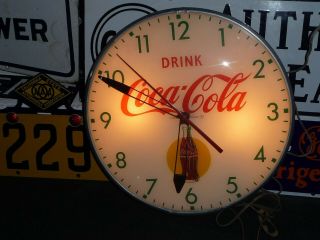 Vintage 1950 Advertising Drink Coca Cola Pam Clock Co