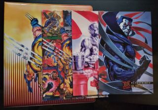 X - Men Fleer Ultra 1995 Trading Card Binder Uncut Promo Sheet Ultra Prints