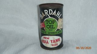 Vintage Full Can Of Bardahl Top Oil