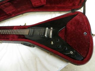 Vintage 1985 Gibson Flying V Black Guitar & Orig.  Case & Orig.  Purchase Receipt