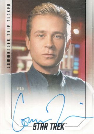 Star Trek Inflexions,  Connor Trinneer ‘commander Trip Tucker’ Autograph Card