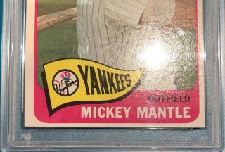 MICKEY MANTLE 1965 TOPPS PSA 6 (SGC ?) 65 350 EX – MT Iconic Vintage Baseball 2