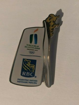 Vancouver 2010 Winter Olympics Torch Relay Rbc Sponsor Pin