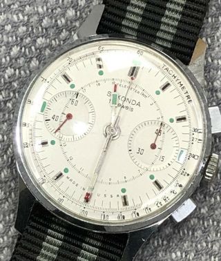 Sekonda Soviet Vintage Watch Chronograph Mechanical Watch Cal 3017 Lovely Watch