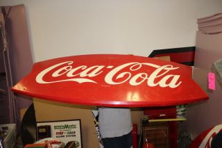 Rare Large Vintage 1962 Coca Cola Fishtail Soda Pop Gas Station 72 